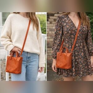 PORTLAND LEATHER Mini Crossbody Tote Koi